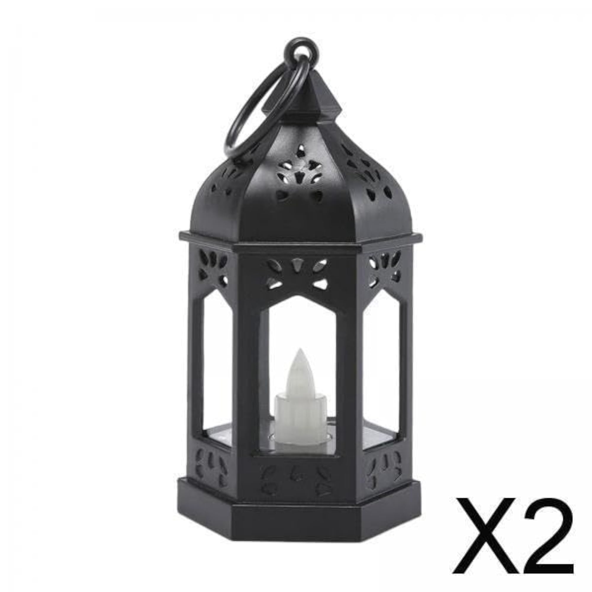2xVintage Style Electronic Candle Lantern
