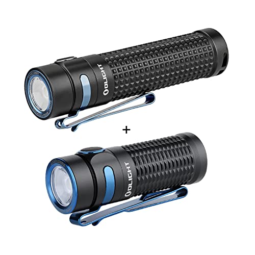 OLIGHT S2R II 1150 Lumens EDC Flashlight USB Magnetic Rechargeable Torch Light Bundle Baton3 1200 Lumens Ultra-Compact Rechargeable EDC Flashlight