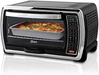 Oster Toaster Oven | Digital Convection Oven, Large 6-Slice Capacity, Black/Polished Stainless