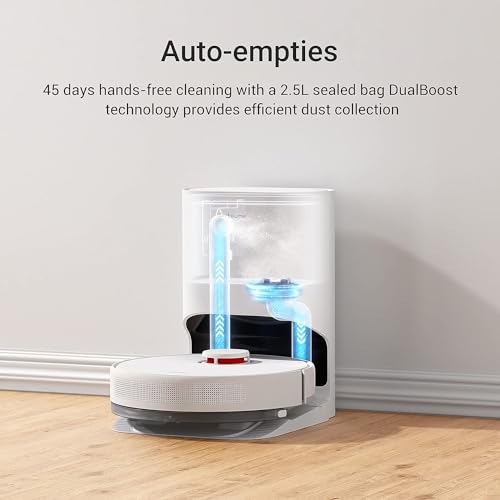 Dreame D10 Plus Robot Vacuum Cleaner with Mop, 4000Pa Robot Vacuum with Self Emptying, LiDAR Navigation, DualBoost collects, Multi-floor Mapping, Alexa/App Control, Robot Hoover for Hard Floor&Carpet - Image 3