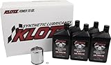 Klotz 5 Quart 20W/50 Synthetic Motor Oil Change Kit for 1999-2018 Twin Cam &...