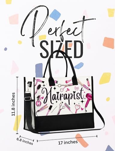 Bolso Tote de Lona con Cierre y Correa para Mujer miniatura 4