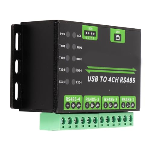 Convertidor USB a RS485 de 4 canales con protección antitruenos industrial 1
