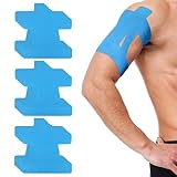 15 Stück Kinesiotapes Vorgeschnitten für Schultern, Wasserfestes Kinesiotape für Sport, Kinesio tapes für Stützen der Schultermuskulatur (Blau)