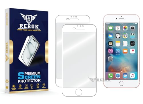 Image of Military-Grade Tempered Glass Screen Protector for iPhone 6 Plus [Pack of 2] | HD Clear, Edge-to-Edge Coverage, Scratch Resistant, Case Friendly with Easy Installation Kit(WHITE)