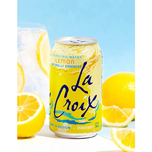 Image of LaCroix 21239 Sparkling Water, Lemon, 12 oz Can, 24 /Carton