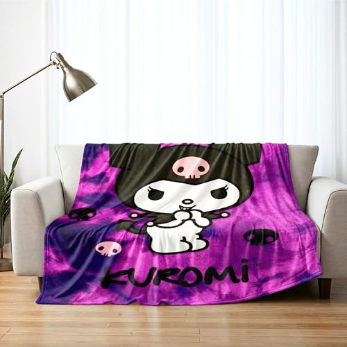 Kuromi Bedding Super Soft Cozy Blanket 62 in x 90 in Kawaii Collectible Gift (Officially Licensed Product) By Franco