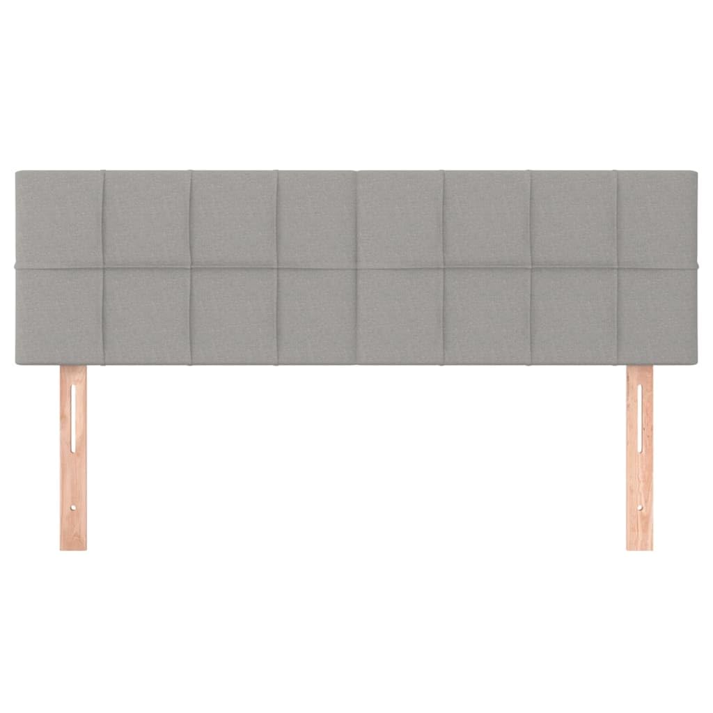 vidaXL Zagłówki do łóżka, jasnoszare, 144x5x78/88 cm, tkanina, zagłówek, wezgłowie do łóżka, zagłówek do łóżka, zagłówki, wezgłowia do łóżka
