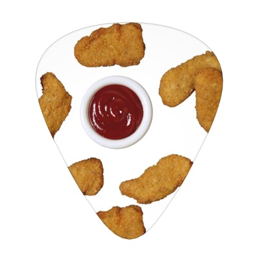 Fried Chicken Nuggets 12-Piece ABS Guitar Picks Set for Guitar