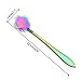 niceEshop Stainless Steel Rainbow Teaspoon Set, Colorful Coffee & Tea Spoon Mixing & Sugar Spoon, Set of 8