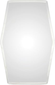 Ren-Wil Night Dove Design Tel Aviv Mirror by Jonathan Wilner, All-Glass, 35.5 by 23.5 Inches