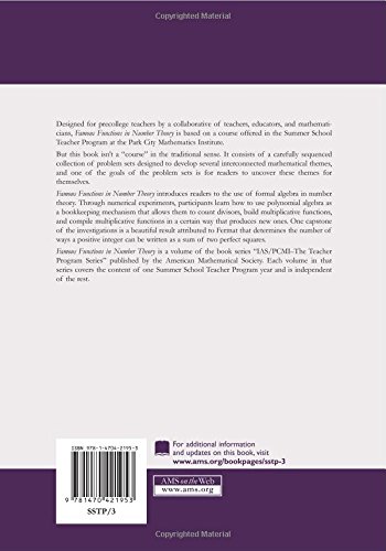 Famous Functions in Number Theory (IAS/PCMI-The Teacher Program Series)