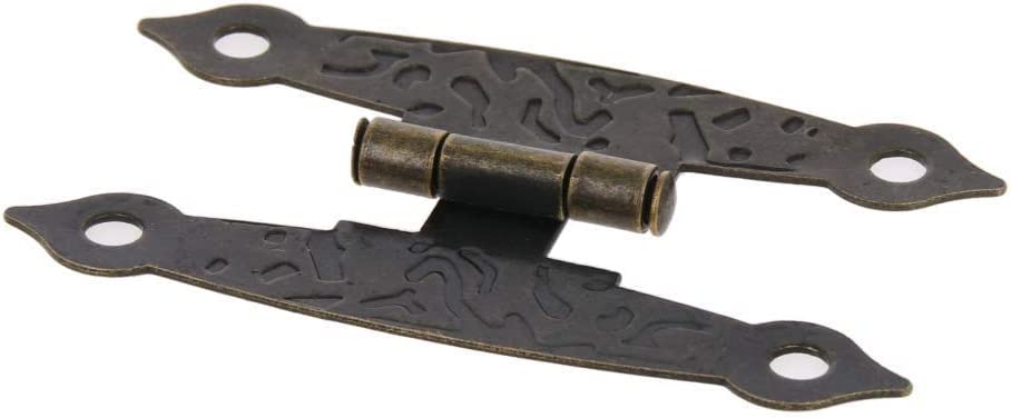 Charnières métalliques pliantes 65x33mm bronze pour tiroir de boîte à outils - 7