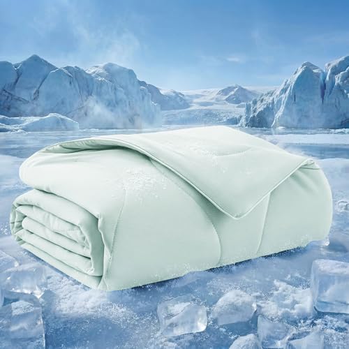 Bedsure Premium Cooling Blanket for Medium Dog - Q-MAX>0.5, Breathable Summer Washable Cold Pet Throw Blanket, Soft Durable Self Cooling Cat Mat for Hot Weather, Turquoise Green, 30x40