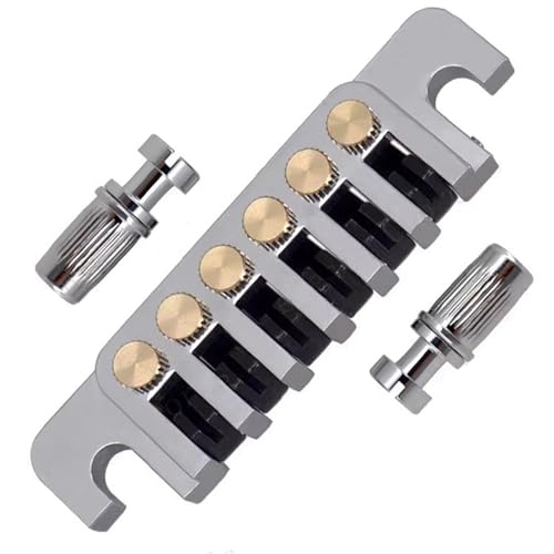 Pont de selle à roulettes pour guitare électrique Jeffergarden Silver