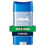 Gillette Antiperspirant and Deodorant for Men, 72hr Sweat & Odor Protection, Long Lasting Freshness, Anti-White Mark Technology, Clear Gel, Wild Rain Scent, 3.8 oz