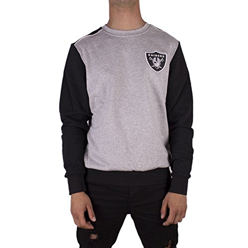 Majestic Sudadera NFL Oakland Raiders Tobias Small Logo Gris/Negro Talla: S (Small)
