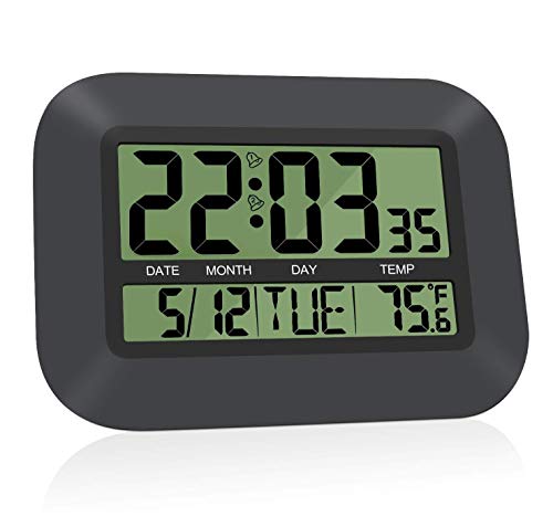 HeQiao Simple Digital Wall Clock (Night Black)