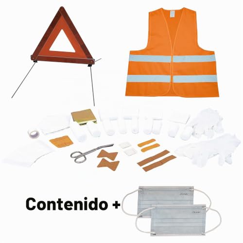 Combi Bolsa de Seguridad Petex con triángulo reflectante chaleco y vendas 6