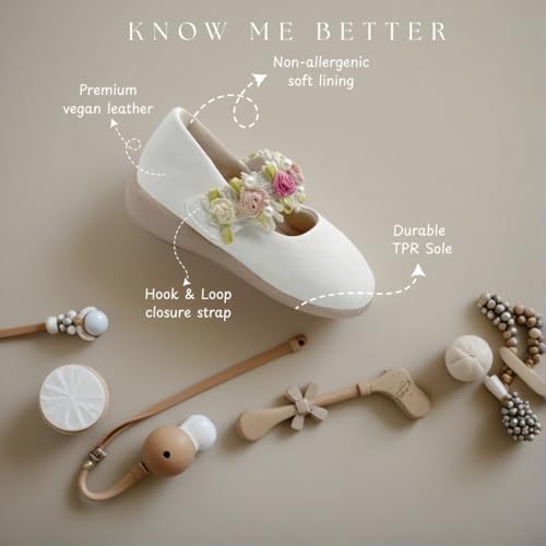 Image of KazarMax Baby Girls Lightweight | Casual Ballet Flat Ballerina 9 Month to 48 Month