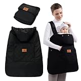 Miracle Baby Carrier Cover with Detachable Liner – Waterproof & Windproof Winter Baby Bunting Bag for Infant Strollers with Storage Bag & Parent Pocket