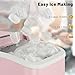 NEWBULIG Ice Makers Countertop with Handle, Portable Ice Machine, 9 Bullet Ice Cubes in 6 Mins, 26lbs in 24Hrs, Auto-Cleaning, with Basket and Scoop, for Home, Kitchen, RV, Camping,Light Pink