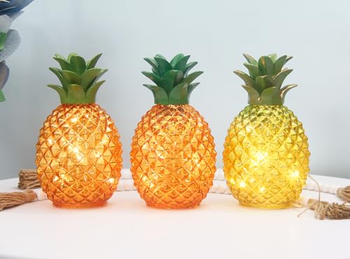 Cfdecor MGL001 Mercury Glass Pineapple Lamp With Timer, Pineapple Fairy Lights,Glass Table Lamp,Battery Operated Led Night Light thumb #3