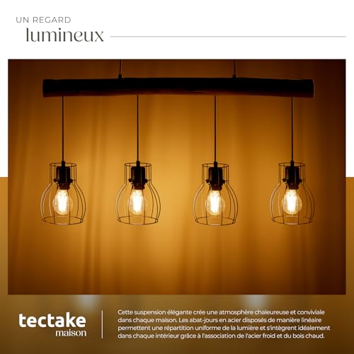 Lampes suspendues 4 ampoules 4x E27 - vue 6