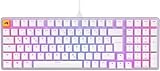 Glorious Gaming GMMK 2 Full Size (96%) – Mechanisches Gaming-Keyboard, Aluminiumrahmen, anpassbar, Doubleshot-Kappen, Fox Schalter, tastenweise RGB, Deutsch QWERTZ Layout - Weiß