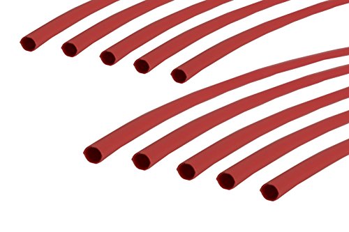 10 Lot Temco 1/8" Marine Heat Shrink Tube 3:1 Adhesive Glue Lined 4 Ft Red #TOP2