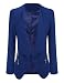 Grapent Women's Open Front Draped Asymmetric Side Zip Business Blazer Jacket