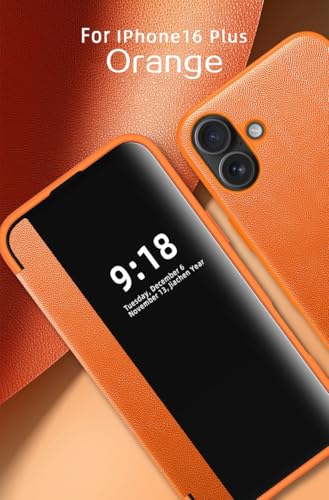 Étui à rabat compatible avec iPhone 16 Plus coque de protection antichoc mince de luxe