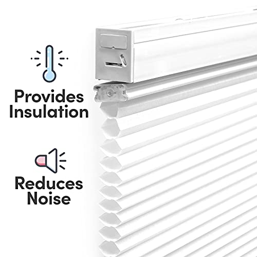 Biltek Honeycomb Top-Down Blinds Cordless 20" W X 64" H Cellular Pleated Privacy Shades #TOP4