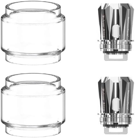 2 Pack of Falcon King Bulb Glass and 2 Falcon M1+ Coil for Horizontech Falcon Tank and Falcon King Tank - Nicotine Free