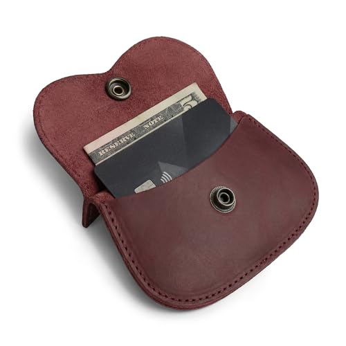 Image of Hide & Drink, Cat Shape Wallet Handmade from Full Grain Leather - Sangria