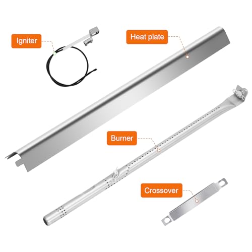 MOASKER Grill Replacements Parts for Charbroil Performance 4 Burner 463365021 463352521 463365522 Gas Grill,5 Burner 463448021 463450022 463451022, Heat Plate,Grill Burner,Grill Igniter,Crossover Tube