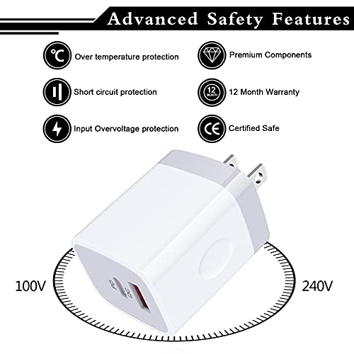 Usb C Power Adapter,3Pack 20W 2 Port Pd&Qc 3.0 Type C Fast Charging Block Wall Charger Compatible For Iphone 14 13 12 11 Pro Max,Se,Ipad,8 7 Plus,Samsung Galaxy S21 S20 S10 Plus,Google Pixel 7 6 Pro 5 #TOP3