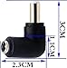 zdyCGTime DC 5.5x2.5mm Male 90 Degree Angle to DC5.5x2.1mm Female Adapter 5 Volt DC Barrel Power Jack Charging Cable Connector for Tablet (DC5.5x2.5mm)(2pack)