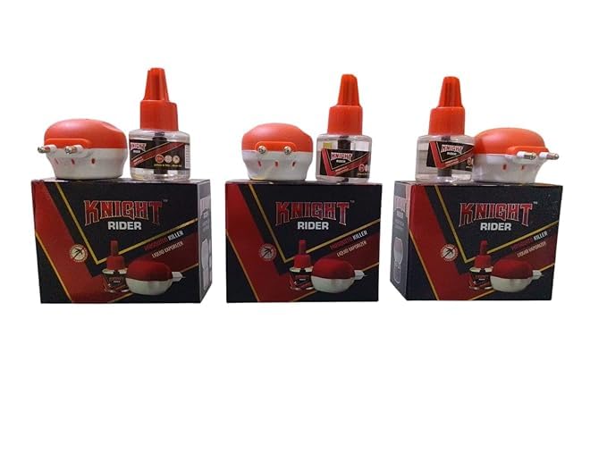 Knight Rider Mosquito Killer Liquid Vaporizer | Electric Mosquito Repellent Machine with 3 Liquid Refills | Fast & Effective Protection | Safe for Home, Bedroom & Office - (Pack of 3) (3)-image-17
