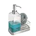 Price comparison product image iDesign Forma 706361 2-Piece Bathroom Set Soap Dispenser and Sponge