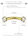 Ovxznts Eyebrow Piercing Jewelry Surgical Steel Internally Threaded Vertical Labret Lip Jewelry Curved Barbell Tiny Eyebrow Rings Ear Rook Small Belly Button Ring for Women Men 16g 10mm Goldtone