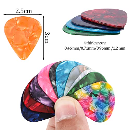 Lanjue Lot de 20 Médiators pour Guitare, 4 Épaisseurs Différentes Plectre Guitare en Celluloïd Pick 0,46 /0,71/0,96 /1,2… - Les Beatles, Paul McCartney, John Lennon, RIngo Starr, George Harrison Lanjue Lot de 20 Médiators pour Guitare, 4 Épaisseurs Différentes Plectre Guitare en Celluloïd Pick 0,46 /0,71/0,96 /1,2… – Image 3