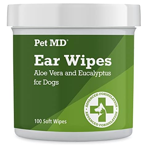 Pet MD Dog Ear Cleaner Wipes Cover
