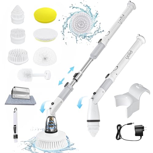 Electric Spin Scrubber Cordless Scrubber Brush with Long Handle Electric Brush for Cleaning