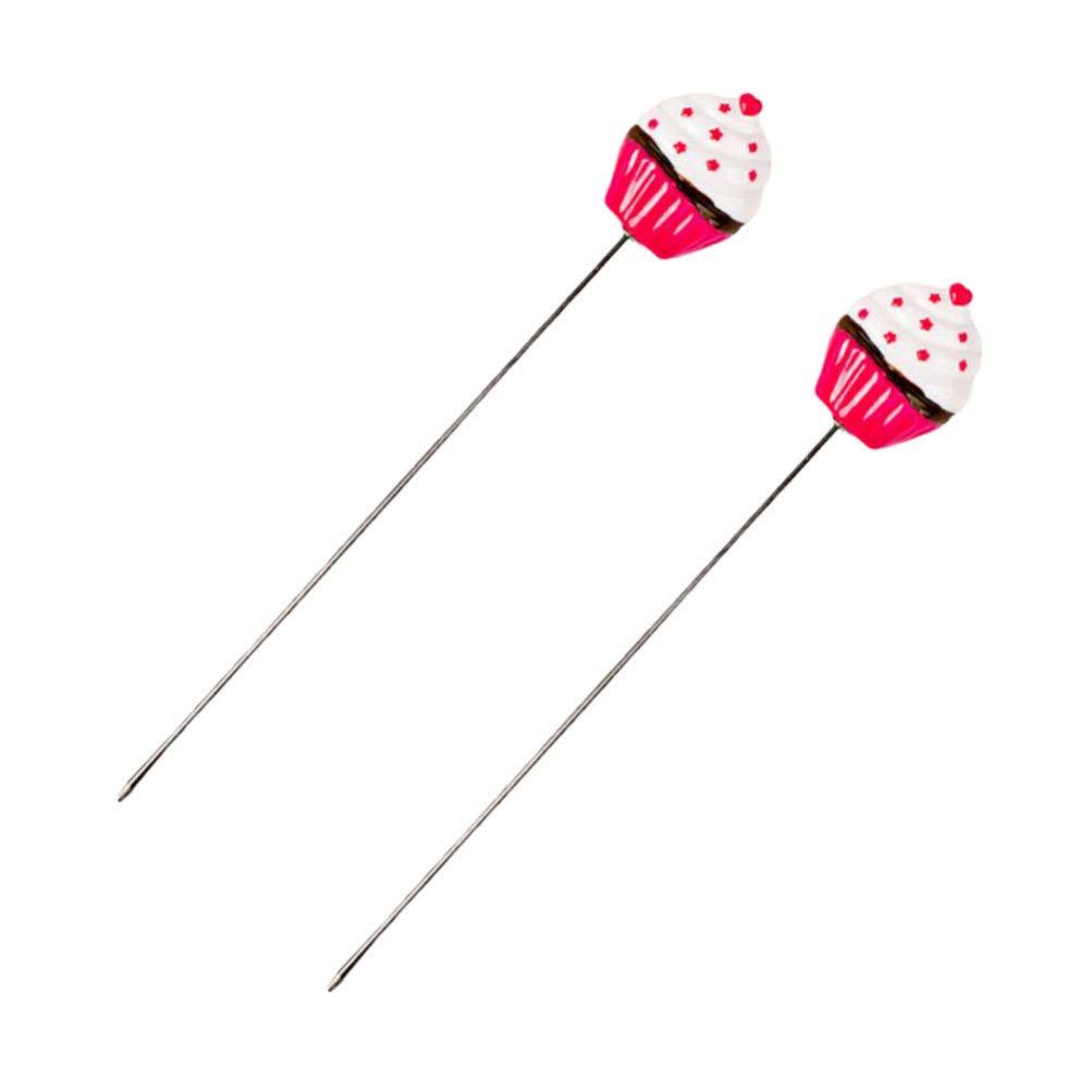 Hemoton 2pcs Stainless Steel Cake Tester Biscuit Stirring Pin Baking Tester Steel Probe for Bread Cake Baking Tool