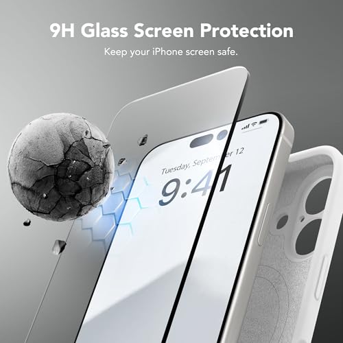 Image of Magnetic for iPhone 17 Case, Compatible with MagSafe, [Full Camera Protection][Screen Protector] Silicone Shockproof Protective Phone Case for iPhone 17 6.3 inch, White