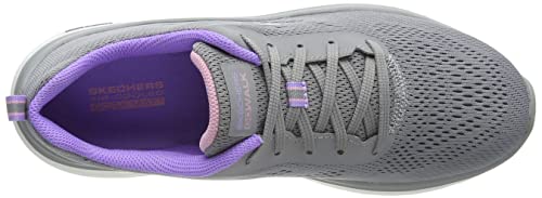Skechers Women's Go Walk Hyper Burst Solar Winds Walking Shoe Gry/Pur 7 Medium Us #TOP4