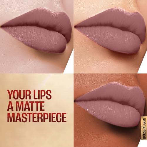 Image of Lakme Powerplay Priming Matte Lipstick, Smooth Matte Finish, Lightweight Lipstick, Smudgeproof, Lasts 16hrs, Hydrates Lips, Dusty Pink, 3.6g (Pack of 3)