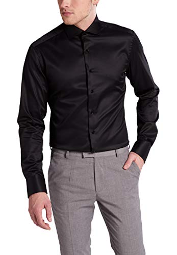 Preisvergleich Produktbild eterna Langarm Hemd Slim Fit Twill unifarben