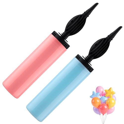 Air Pump for Balloons 2PCS Hand Balloon Pump Foil and Confetti Professional Pumper Inflator Balloons Hand Pumps Manual Balloon Inflator for Foil Ballooner Yoga Balls (Random Color)